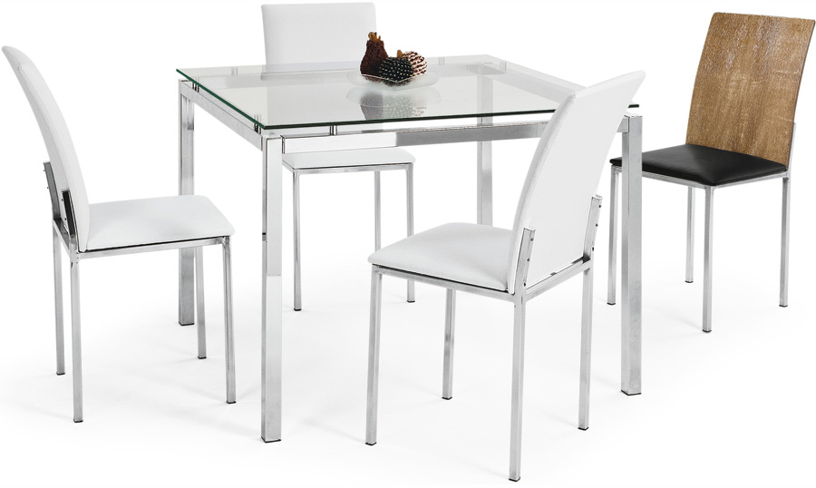 Conjunto mesa Sidamo MA 107 e cadeiras Sidamo Sara
              CA 227