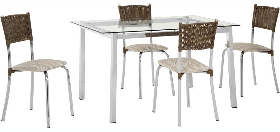 Conjunto mesa Sidamo MA 174 e cadeiras Sidamo
              Rabat CA 251