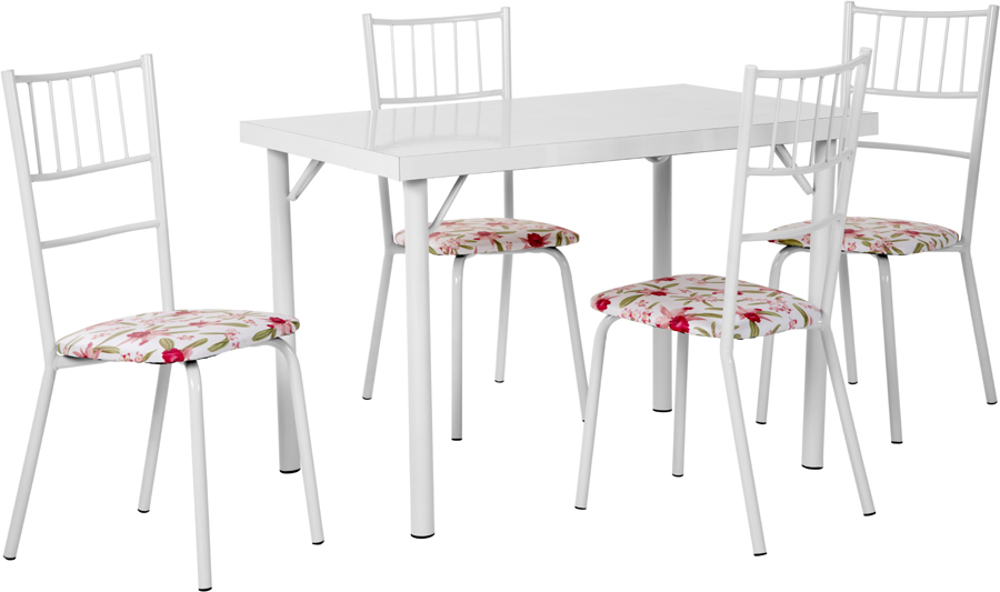 Conjunto mesa Sidamo MA 178 e cadeiras Sidamo Lima
              CA 253