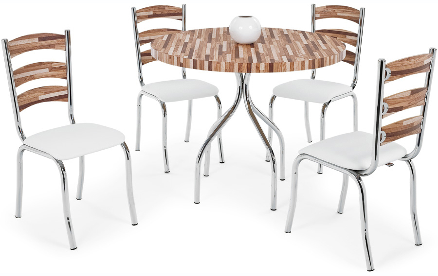 Conjunto mesa Sidamo e cadeiras Sidamo Beirute CA
              215